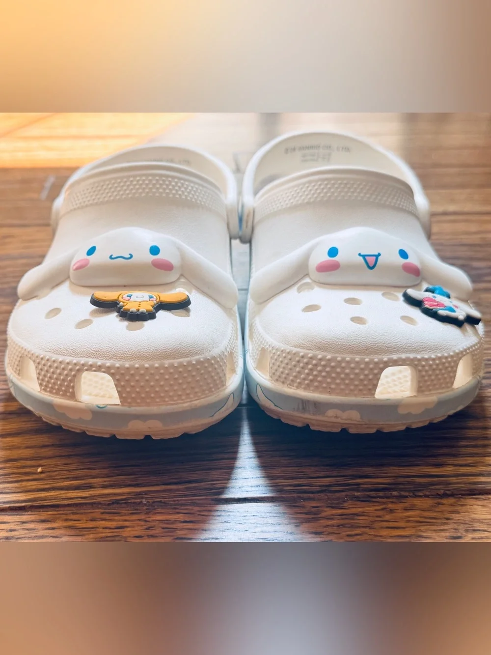 CROCS White Cinnamoroll Clog Sandals with Cute Charms